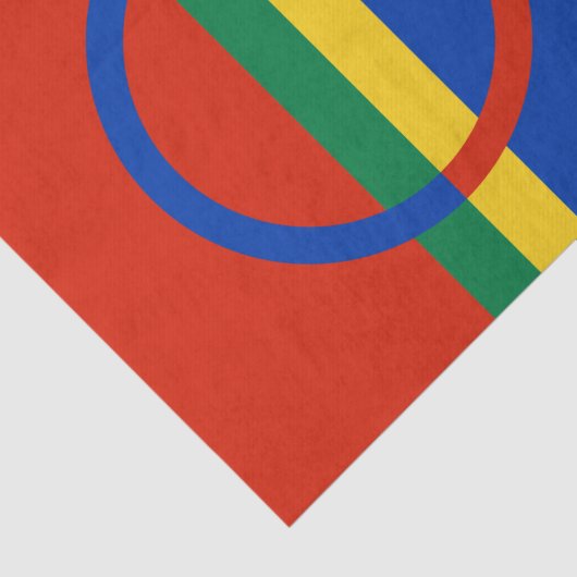 Vlag van Lapland (Kerstmis) (Sami) (Laplander) Tissuepapier (Detail)