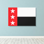 Vlag van Laredo (Texas) Canvas Afdruk (Insitu (Houten vloer))