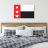 Vlag van Laredo (Texas) Canvas Afdruk (Insitu (Slaapkamer))