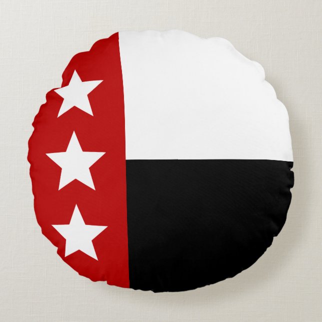 vlag van Laredo (Texas) Rond Kussen (Voorkant)