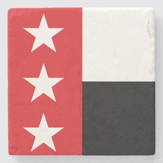 Vlag van Laredo (Texas) Stenen Onderzetter (Voorkant)