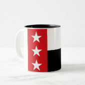 Vlag van Laredo (Texas) Tweekleurige Koffiemok (Voorkant links)