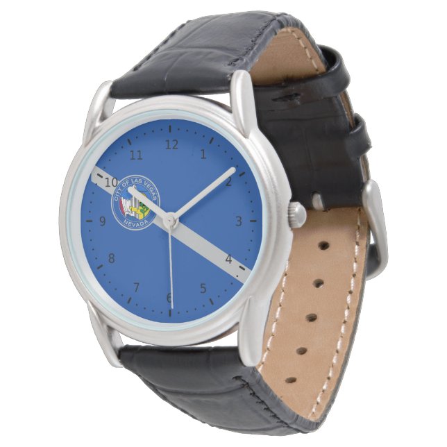 Vlag van Las Vegas, Nevada Horloge (Gekanteld)