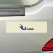 Vlag van Laval (Quebec, Canada) Bumpersticker (Op auto)