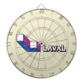 Vlag van Laval (Quebec, Canada) Dartbord (Voorkant)