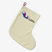 Vlag van Laval (Quebec, Canada) Grote Kerstsok (Voorkant (Hangend))