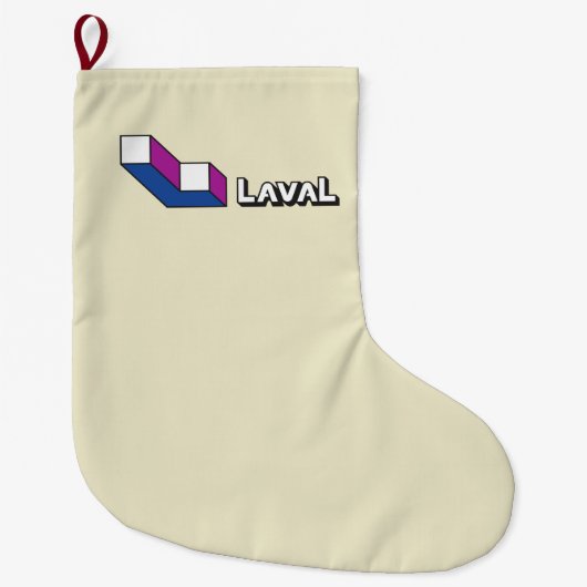 Vlag van Laval (Quebec, Canada) Grote Kerstsok (Voorkant)