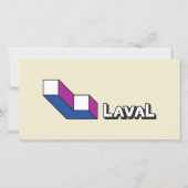 Vlag van Laval (Quebec, Canada) Kaart (Voorkant)