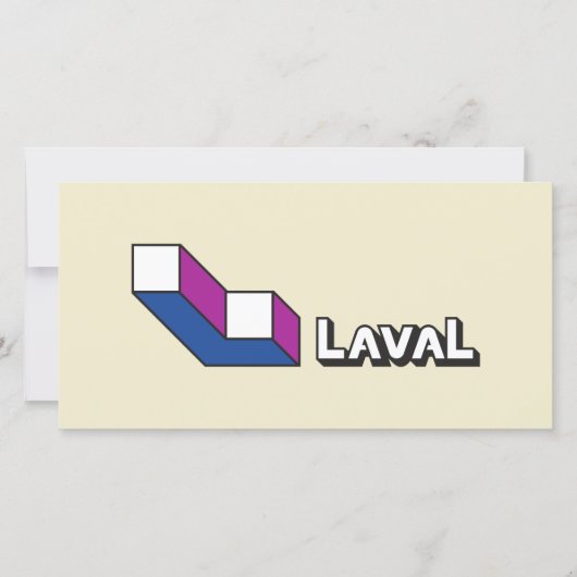 Vlag van Laval (Quebec, Canada) Kaart (Voorkant)