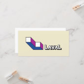 Vlag van Laval (Quebec, Canada) Kaart (Voorkant / Achterkant in situ)