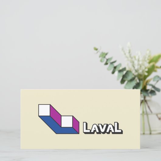 Vlag van Laval (Quebec, Canada) Kaart (Staand voorkant)