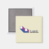 Vlag van Laval (Quebec, Canada) Magneet (Voorkant / Achterkant)