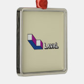 Vlag van Laval (Quebec, Canada) Metalen Ornament (Rechts)