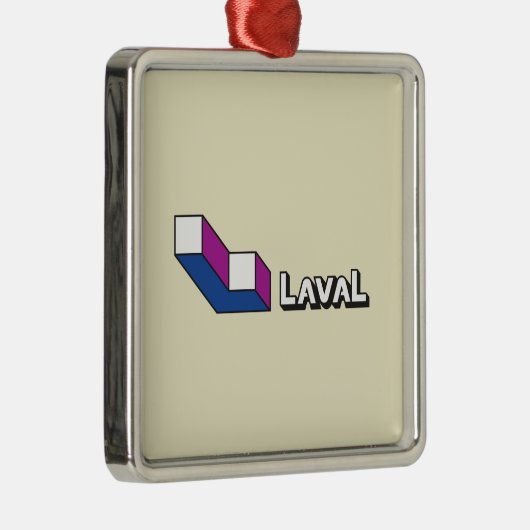 Vlag van Laval (Quebec, Canada) Metalen Ornament (Rechts)