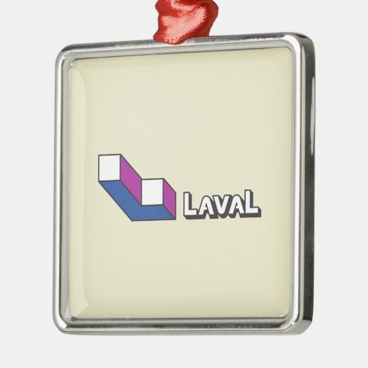 Vlag van Laval (Quebec, Canada) Metalen Ornament (Links)