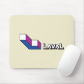 Vlag van Laval (Quebec, Canada) Muismat (Met muis)
