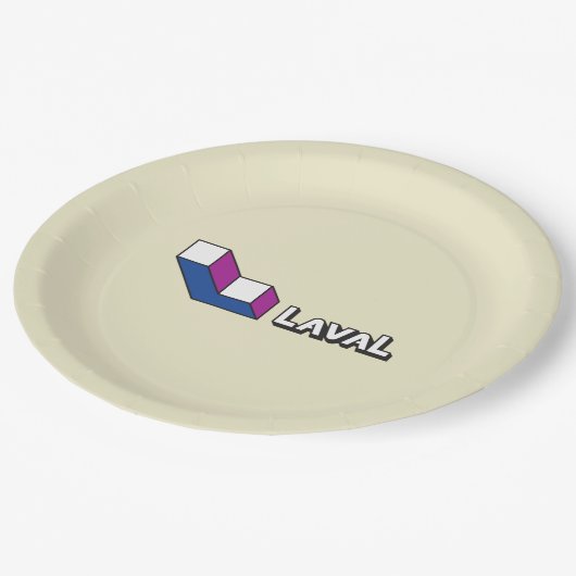 Vlag van Laval (Quebec, Canada) Papieren Bordje (Gekanteld)