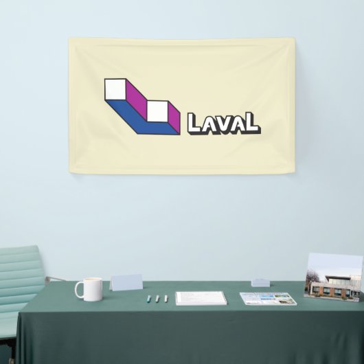 Vlag van Laval (Quebec, Canada) Spandoek (Beurs)