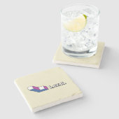 Vlag van Laval (Quebec, Canada) Stenen Onderzetter (Zijkant)