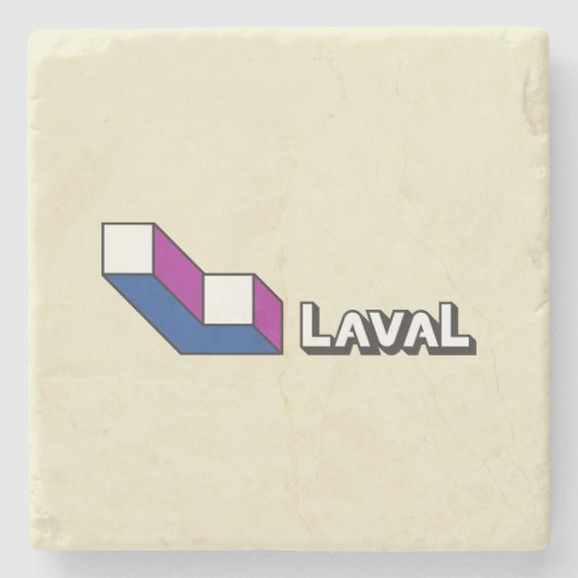 Vlag van Laval (Quebec, Canada) Stenen Onderzetter (Voorkant)