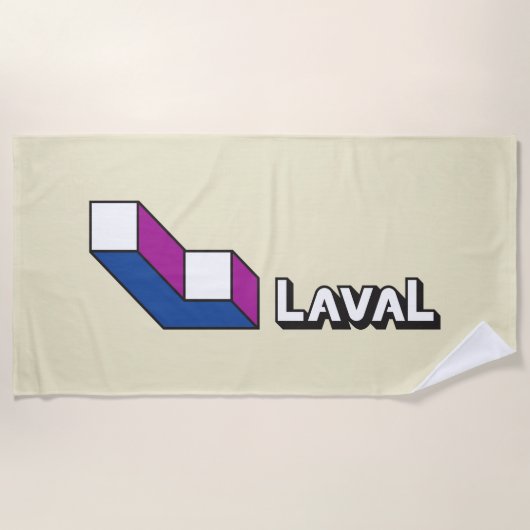 Vlag van Laval (Quebec, Canada) Strandlaken (Voorkant)