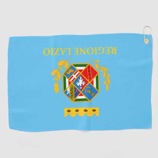 Vlag van Lazio (Italië) Golfhanddoek (Horizontaal)