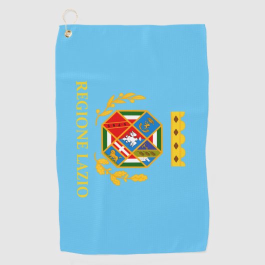 Vlag van Lazio (Italië) Golfhanddoek (Voorkant)