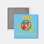 Vlag van Lazio (Italië) Magneet (Voorkant / Achterkant)