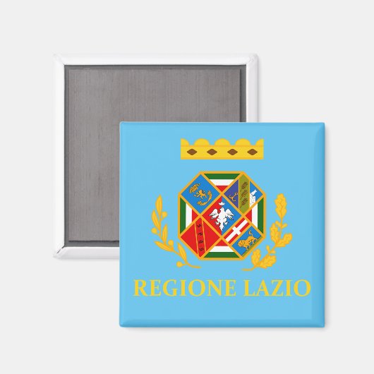 Vlag van Lazio (Italië) Magneet (Voorkant / Achterkant)