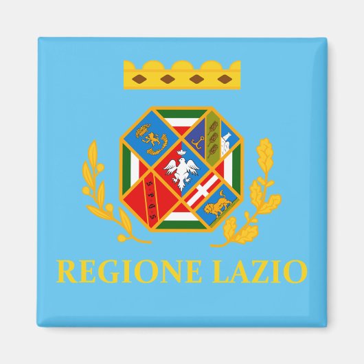 Vlag van Lazio (Italië) Magneet (Voorkant)