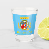 Vlag van Lazio (Italië) Shot Glas (Voorkant)