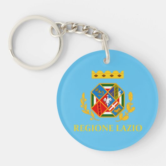 Vlag van Lazio (Italië) Sleutelhanger (Voorkant)