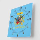 Vlag van Lazio (Italië) Vierkante Klok (Hoek)