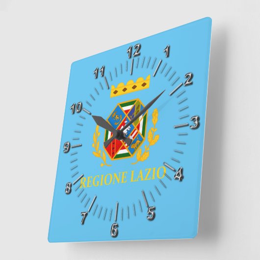 Vlag van Lazio (Italië) Vierkante Klok (Hoek)