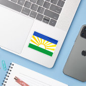 Vlag van Lebowa, de Republiek Zuid-Afrika Sticker (Laptop met iPhone)