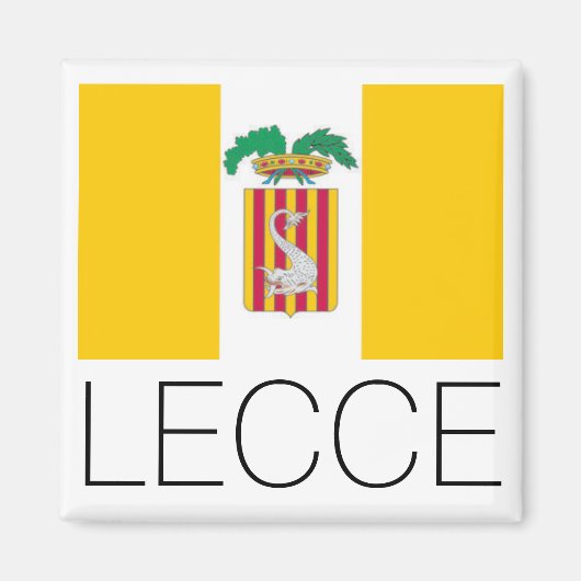 Vlag van Lecce, Apulië (Italië) Magneet (Voorkant)