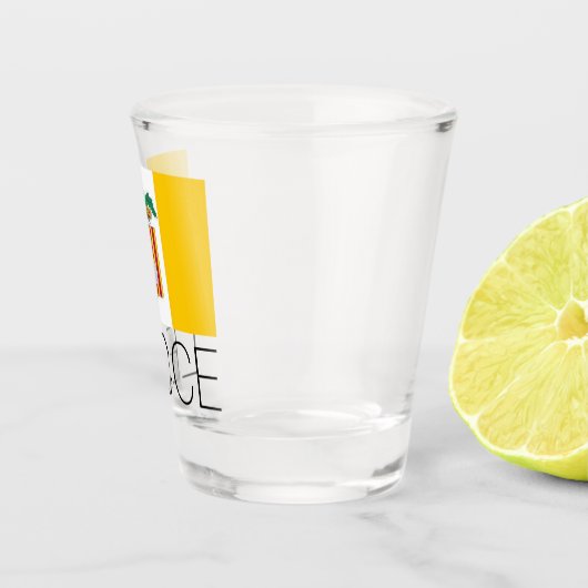 Vlag van Lecce, Apulië (Italië) Shot Glas (Rechts)