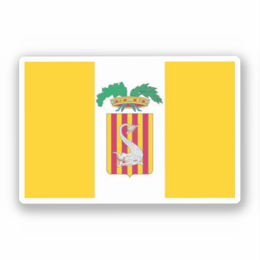 Vlag van Lecce, Apulië (Italië) Sticker (Voorkant)