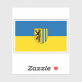 Vlag van Leipzig, Duitsland Sticker (Vel)