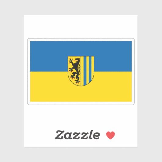 Vlag van Leipzig, Duitsland Sticker (Vel)