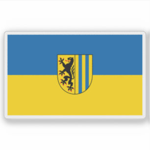 Vlag van Leipzig, Duitsland Sticker
