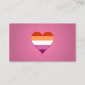 vlag van Lesbian Pride / Visitekaartje van het har (Achterkant)