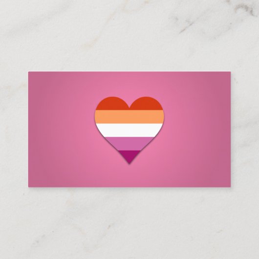 vlag van Lesbian Pride / Visitekaartje van het har (Achterkant)