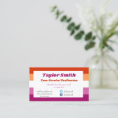 vlag van Lesbian Pride / Visitekaartje van het har (Staand voorkant)