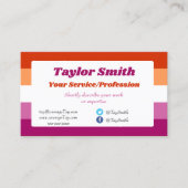 vlag van Lesbian Pride / Visitekaartje van het har (Voorkant)