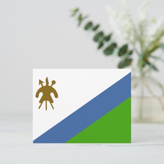 Vlag van Lesotho Briefkaart (Staand voorkant)