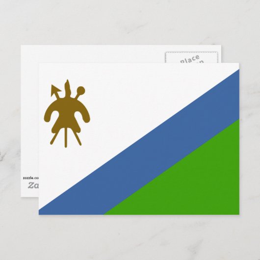 Vlag van Lesotho Briefkaart (Voorkant / Achterkant)