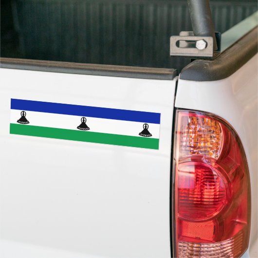 Vlag van Lesotho Bumpersticker (Op Truck)