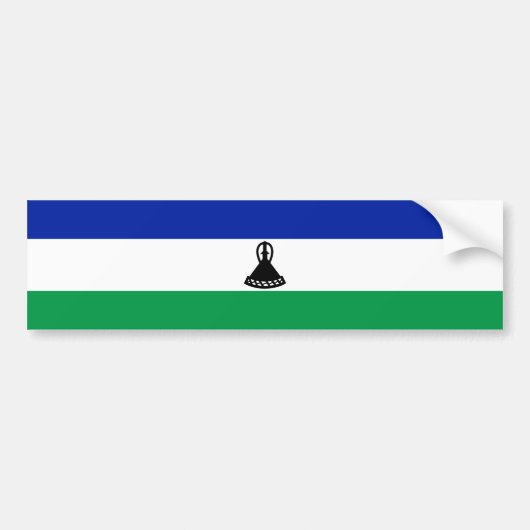 Vlag van Lesotho Bumpersticker (Voorkant)