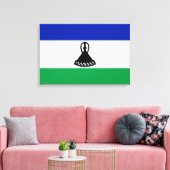 Vlag van Lesotho Canvas Afdruk (Insitu (Woonkamer))
